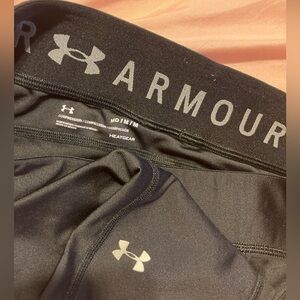 Under Armour Heat Gear Compression Pants Size Med Logo Running Track
